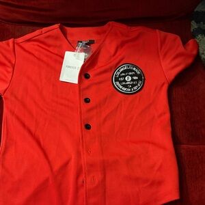 Forever 21 Bright Red Short Sleeve Top